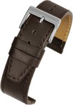 WX105S Watch Straps Calf Stitched Leather Brown Extra Long - Watch Straps/Main Range