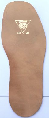 ***Gruben Oak Bark Leather Long Soles XL with logo (pair) 13.1/2 x 5.1/2 - Shoe Repair Materials/Leather Soles