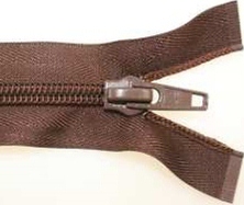 Nylon Brown Closed End Zips Heavy (10mm) 16 - Zips/Nylon Heavy Open End