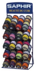 **Saphir Surfine Shoe Cream Display Stand (Includes 80 assorted shoe creams) - SAPHIR Shoe Care/Smooth Leather