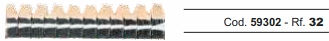 Leather Welting Black white stiitching 59302 ref 32 - per metre - Shoe Repair Materials/Welting