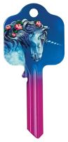 Hook 3719 F705 - MYTHICAL CREATURES ROSES & GOLD UNICORN UL2 KEY BLANK - Keys/Licenced Fun Keys