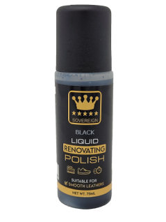 *Sovereign Liquid Quick Shine Renovating Polish 75ml with applicator sponge - Shoe Care Products/Dyes