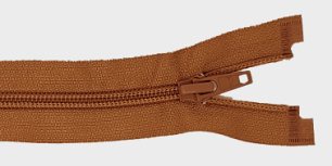 Open End Zip Nylon 6mm P60 76cm - 30 K033 Light Brown (Fort Brown) - Zips/Nylon Heavy Open End