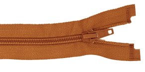 Open End Zip Nylon 6mm P60 76cm - 30 K857 Caramel (Cinnamon Brown) - Zips/Metal Open End