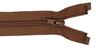 Open End Zip Nylon 6mm P60 76cm - 30 K568 Mid Brown (Fawn Brown) - Zips/Nylon Ordinary Open End