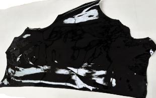 Small Thin Black Patent Leather Part Skin ( aprrox 4 square foot) - Shoe Repair Materials/Leather Skins & Components