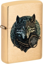 Zippo 46050 204B Wolf Warrior Design 60007003