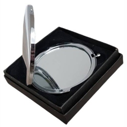 Silver Compact Mirror Gift Boxed - Engravable & Gifts/Gifts