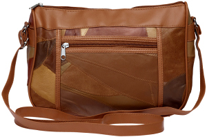 4767 Patch Leather Effect Top Zip Bag - Leather Goods & Bags/Holdalls & Bags