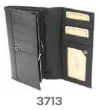 3713 17cm Leather Concertina Purse With Back Zip & Back Pckt - Leather Goods & Bags/Belts