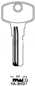 Hook 3883 JMA YA-301D Dimple Key Blank for Yale - Keys/Dimple Keys