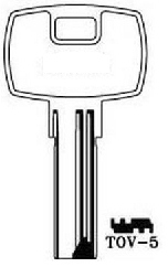 Hook 2751 JMA TOV-5 Dimple Key Blank for Tover - Keys/Dimple Keys