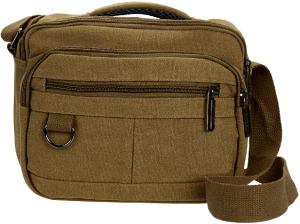 2559 Medium Canvas Multi-Zip Bag With Adjustable Shoulder Strap - Leather Goods & Bags/Holdalls & Bags