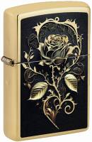 Zippo 46665 60007382 254B Golden Rose Design - Zippo/Zippo Lighters New for 2025