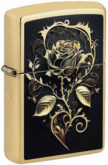 Zippo 46665 60007382 254B Golden Rose Design