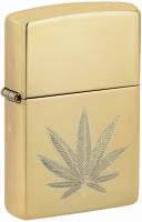 Zippo 46560 60007419 254B Cannabis Leaf Design - Zippo/Zippo Lighters New for 2025