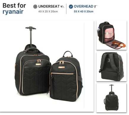 *****JBTB88 Trolley Case Black 50 x 38 x 25 cm - Leather Goods & Bags/Luggage