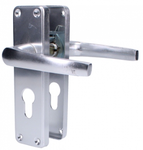 ASEC Stafford Plate Furniture Lever Euro Lock Handle (pair) - Locks & Security Products/Mortice Locks