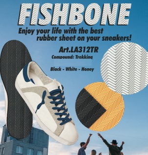 Svig 312 Fishbone 4mm Rubber sheet 63cm x 73cm LA312 - Shoe Repair Materials/Sheeting