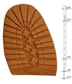 Vibram Mortara Walkabout Soles - 5mm Caramel (10 pair) - Shoe Repair Materials/Soles