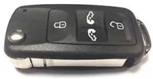 Hook 3993 KMS2119 VW\Seat/Skoda 4 button Flip remote case (NEW STYLE WITH PIN) - Keys/Remote Fobs