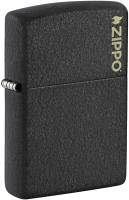 Zippo 236ZL Classic Black Crackle Zippo Logo 60007448 - Zippo/Zippo Lighters
