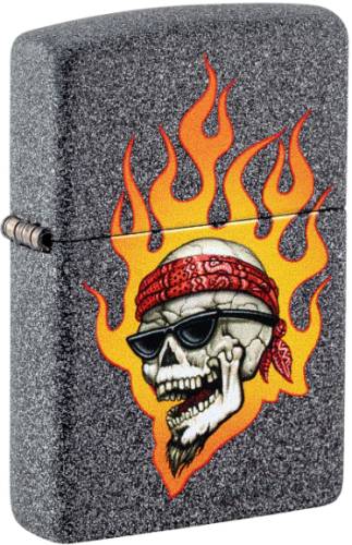 Zippo 46933 Rietveld Flaming Skull Design 60007746