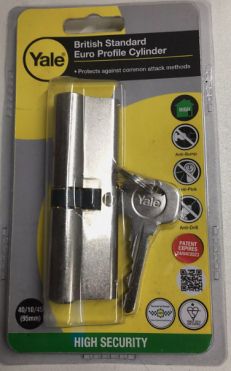 Yale High Security British Standard Euro Profile Cylinder - Locks & Security Products/Thumbturn Euro Cylinders