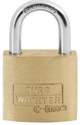 Brass Padlock Clam Pack Burg Wachter 222SB C-Line - Locks & Security Products/Padlocks & Hasps