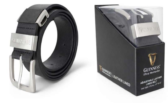 *********JBGN BT03 Guinness Leather Belt Adjustable up to 42 - Leather Goods & Bags/Belts