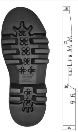 Vibram 9107 Tweety Sole Unit Black (pair) - Shoe Repair Materials/Units & Full Soles