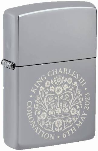*************Zippo 250 King Charles III Coronation Zippo Lighter in Polished Chrome