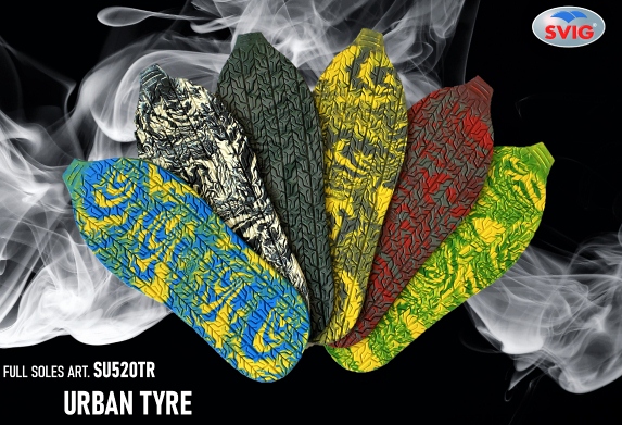 ************Svig 520UR Urban Tyre Tread Soles 4.5mm Thick 37cm long (pair) - Shoe Repair Materials/Soles