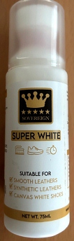 **************Sovereign Superwhite 75ml (pack of 15) for the price of 12 - PLUS EXTRA 20% Discount - Tarrago Shoe Care/Dyes