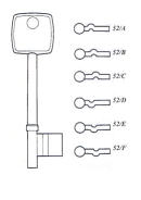 Hook 5027..Fleet 3 lever hd = b556 - Keys/Mortice Keys