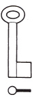 Hook 5076...Cabinet Med Bit - Keys/Mortice Keys