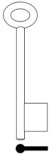 Hook 5085..Pin Safe....RST = 64 85MM LONG - Keys/Safe Keys