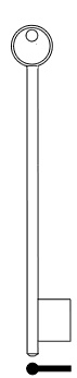 Hook 5099..Pin Safe keys 135mm.... rst = 341 134MM LONG - Keys/Safe Keys