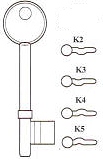 Hook 5123..Mortice JMA 940 Sterling - Keys/Mortice Keys