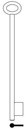 HooK 5133....Extra Long pin Safe Mortice (RST 425) 195mm long 25mm bit - Keys/Safe Keys