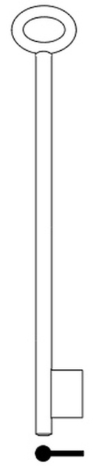 HooK 5133....Extra Long pin Safe Mortice (RST 425) 195mm long 25mm bit