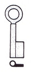 Hook 5035...Chubb Cruiser padlock key.....Hd = L77 B368B - Keys/Security Keys