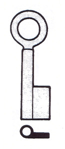 Hook 5035...Chubb Cruiser padlock key.....Hd = L77 B368B