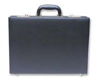 6910 PVC Expanding Brief Case Black