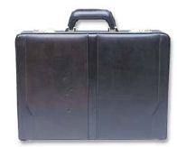 6922 Leather Executive Case Expanding Black