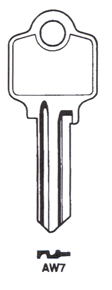 Hook 7202: silca = AW7 - Keys/Cylinder Keys- General