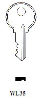 Hook 5230 window lock key jma = KWL16....hd = WL35 COT3 COTSWOLD - Keys/Window Lock Keys