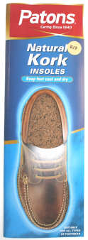 Insoles Kork Dual Size (per pair)