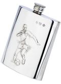 836FL Flask Football 6oz Pewter - Engravable & Gifts/Flasks